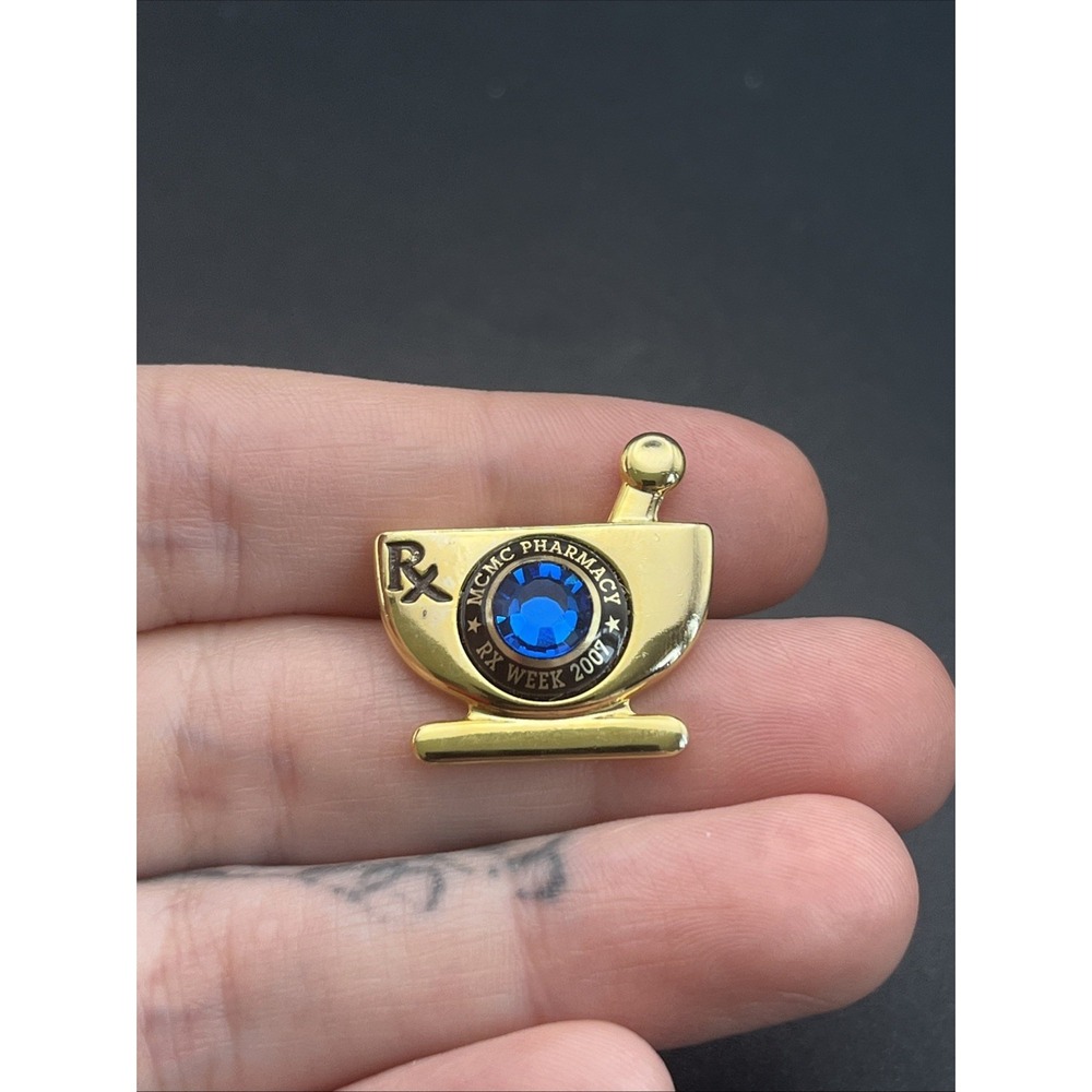 MCMC Pharmacy RX Week 2007 Gold Tone Lapel Hat Pin